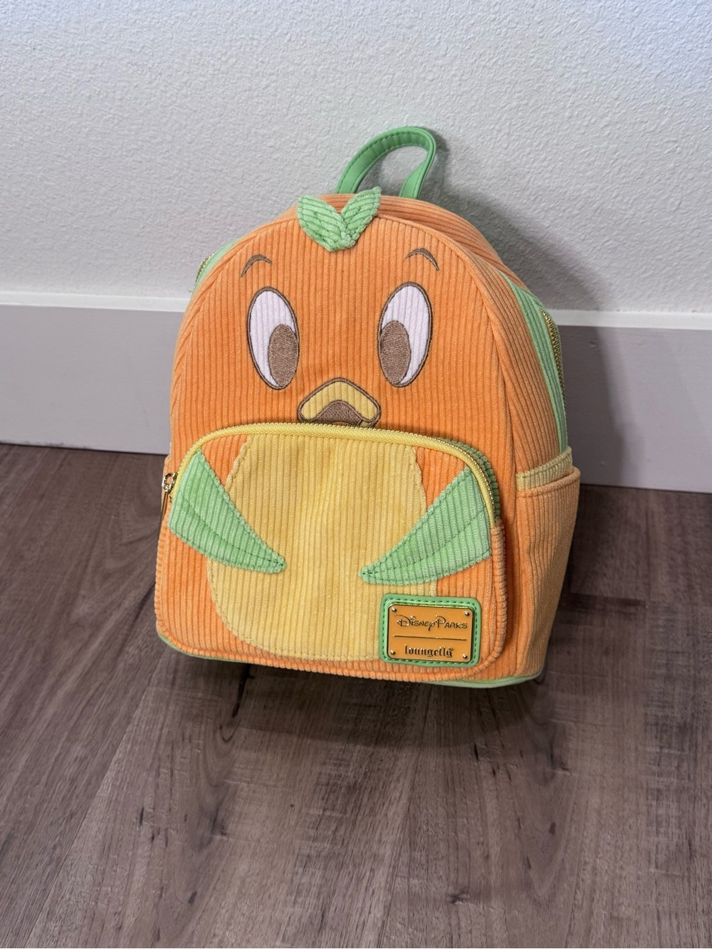 Disney Parks Loungefly Orange Bird Corduroy Mini Backpack